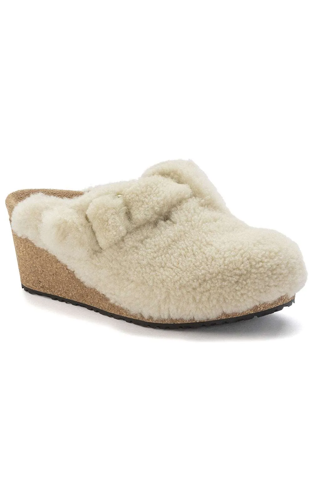 (1023683) Fanny Wedge Heels - Teddy Eggshell