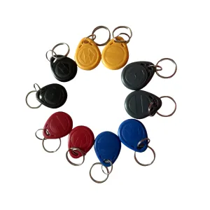 125KHZ RFID Rewritable writable ABS Waterproof blue yellow red T5577 keyfob (pack of 10)