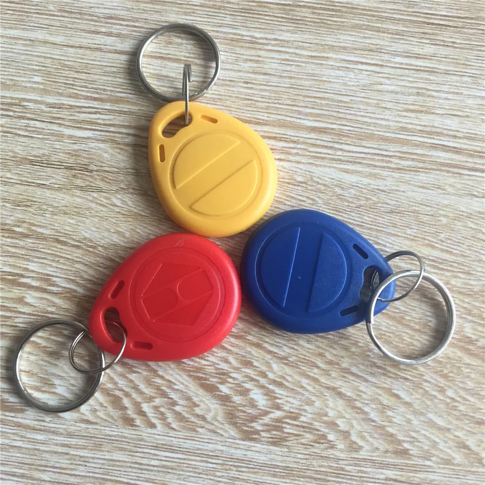 125KHZ RFID Rewritable writable ABS Waterproof blue yellow red T5577 keyfob (pack of 10)