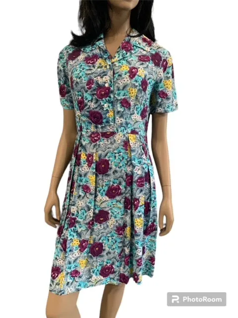 1950s Vintage Cotton Dress #R16  Includes   AUS POSTAGE