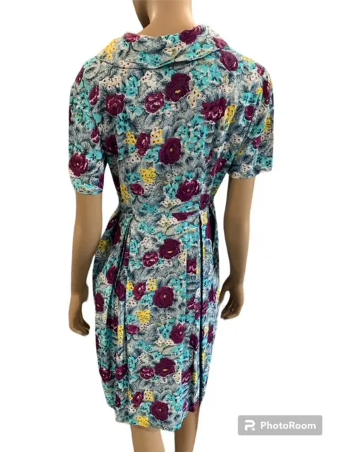 1950s Vintage Cotton Dress #R16  Includes   AUS POSTAGE