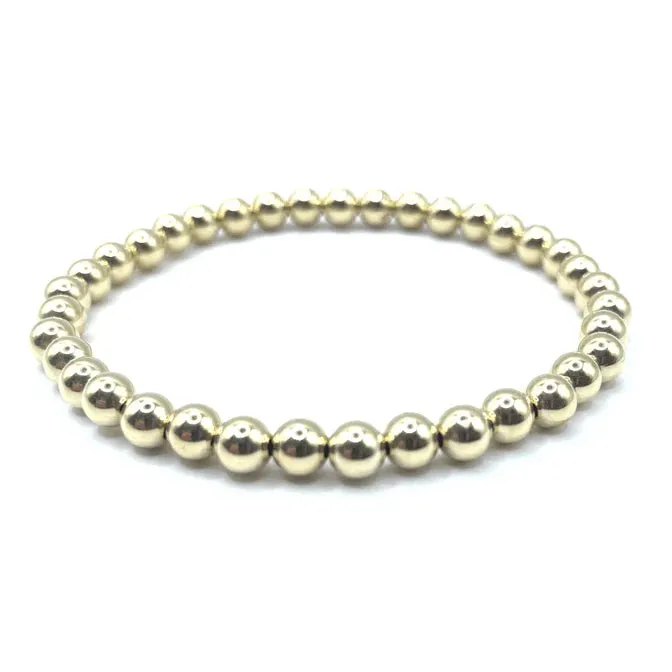 5mm Waterproof 14k Gold Filled Karma Bracelet 6.5" - 7"