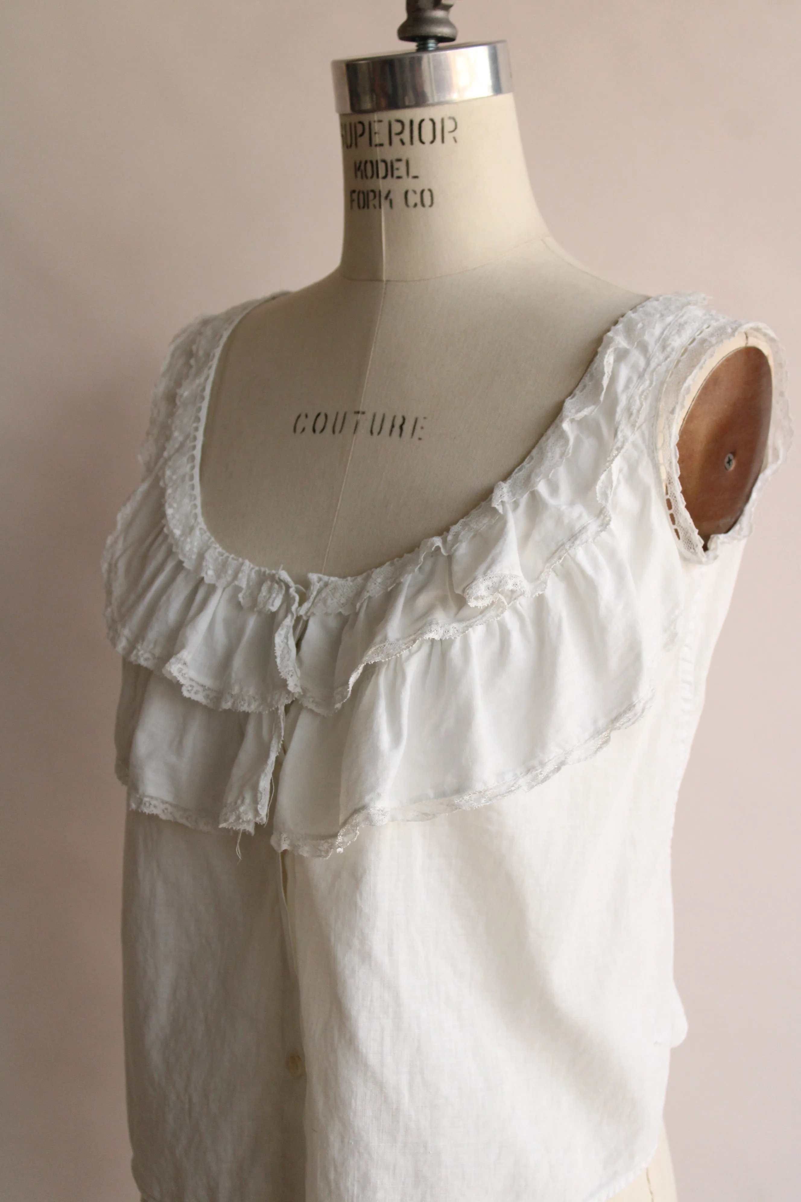 Antique White Cotton Corset Cover