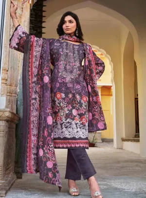 Belliza Pakistani Print Embroidered Unstitched Women Cotton Suit Material