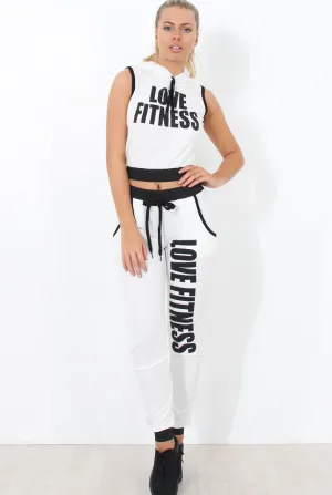 Borro White Two Piece Activewear Set