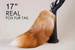 brown fox tail butt plug bdsm butt plug dildo tail plug real fox tail plug ddlg sex toy butt plug tail bondage fox tail butt plug