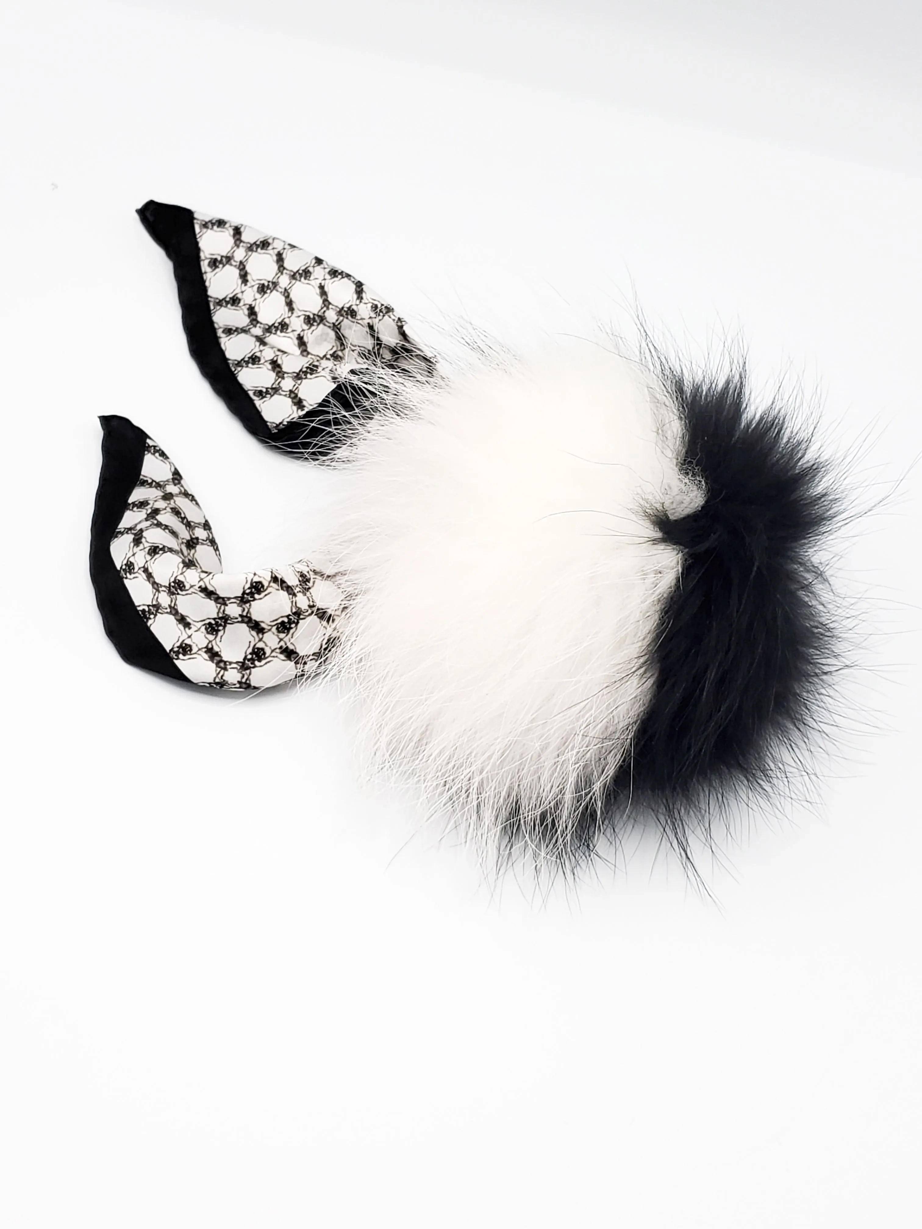 Bug White Fox Fur Key Ring