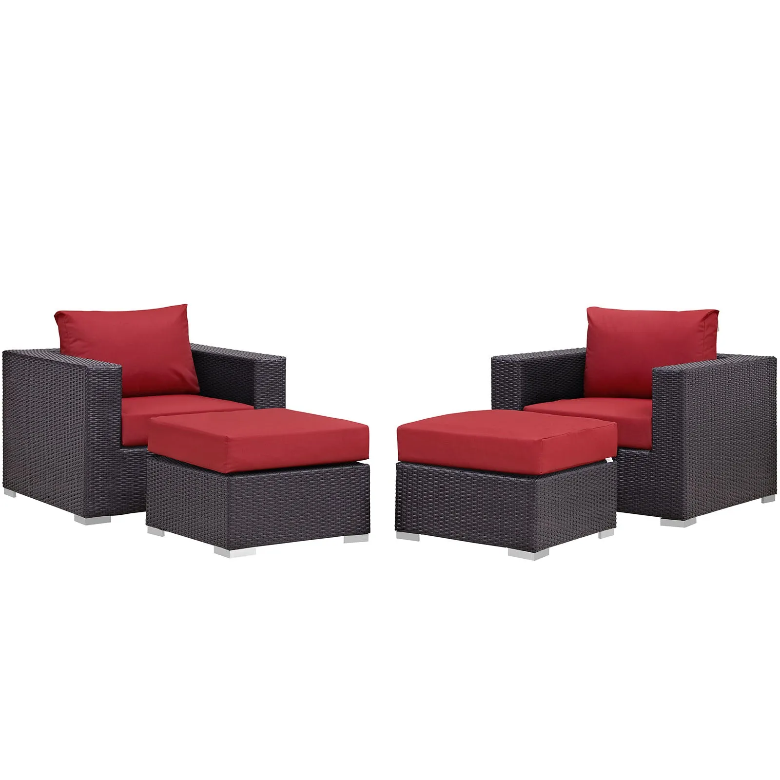 Convene 4 Piece Outdoor Patio Sectional Set