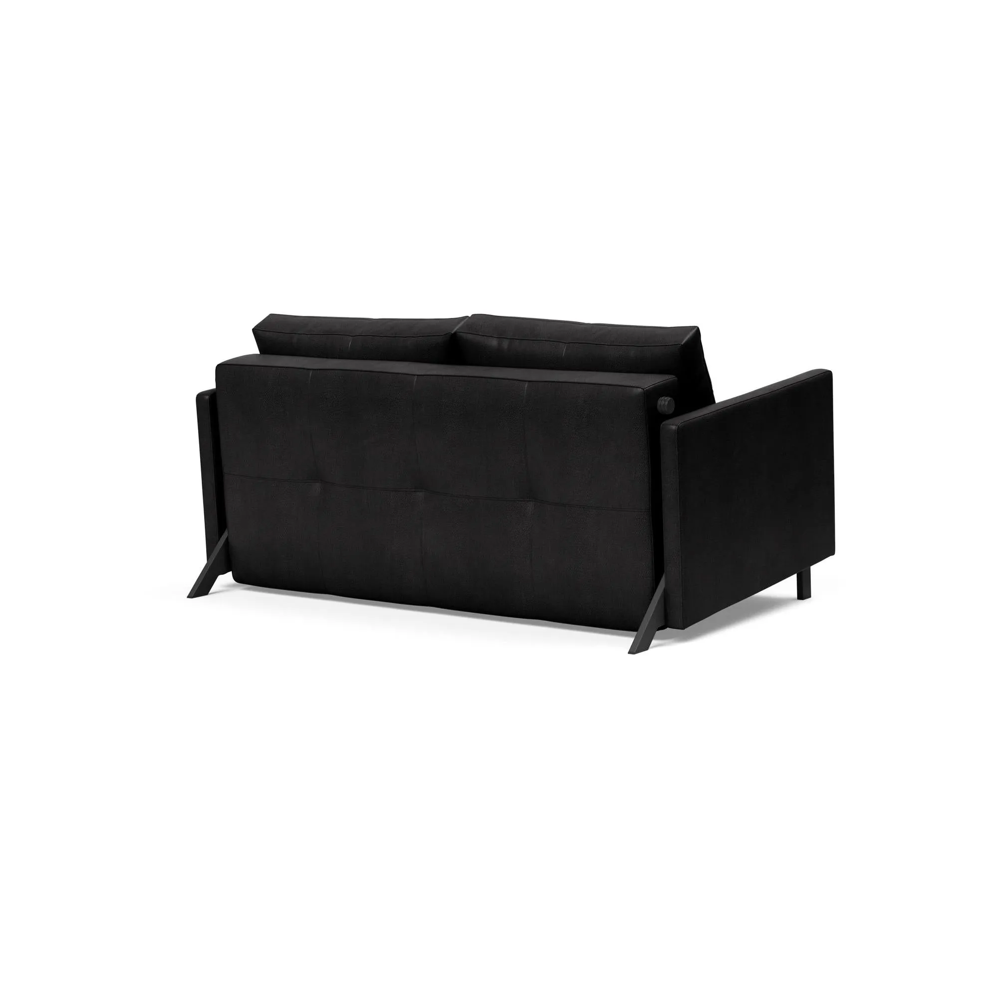 Cubed Deluxe Full Sofa Bed w/Arms in Fanual Black