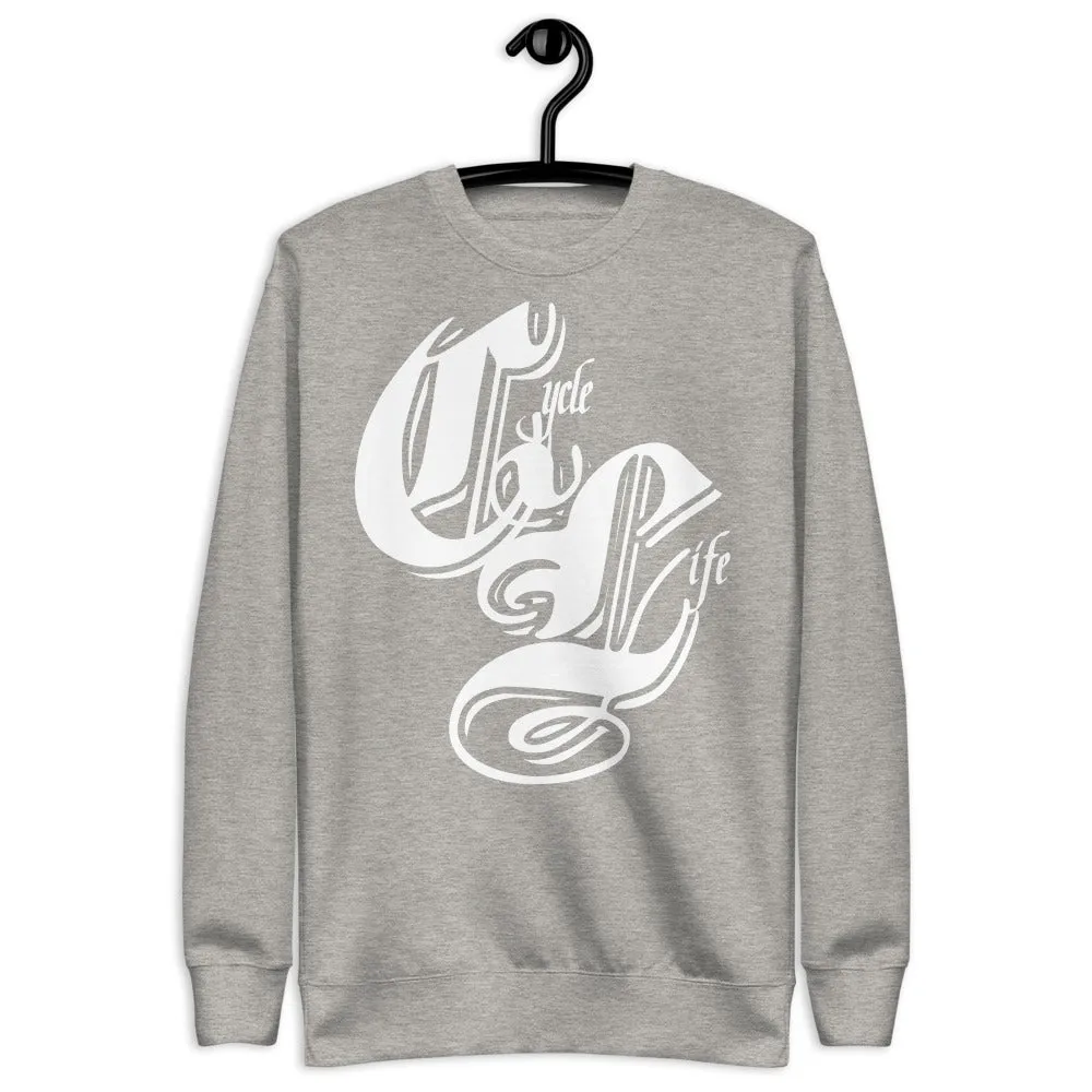 Cycle Life Initial Black | unisex fleece pullover