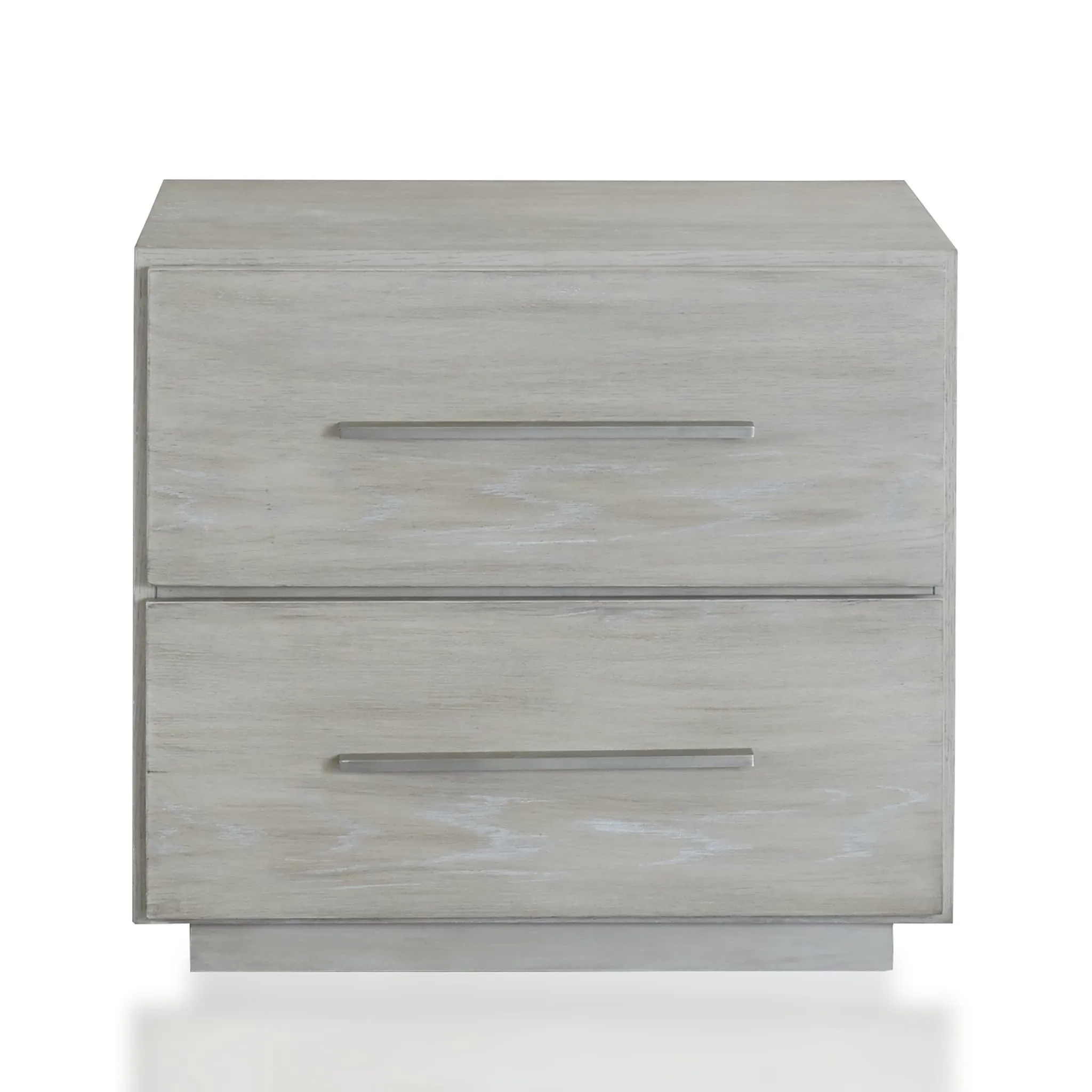 Destination Two Drawer Nightstand in Cotton Grey