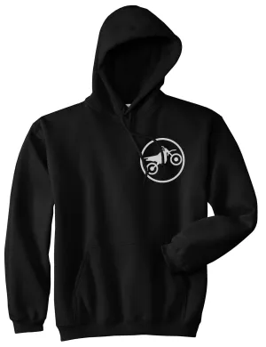 Dirt Bike Chest Mens Pullover Hoodie