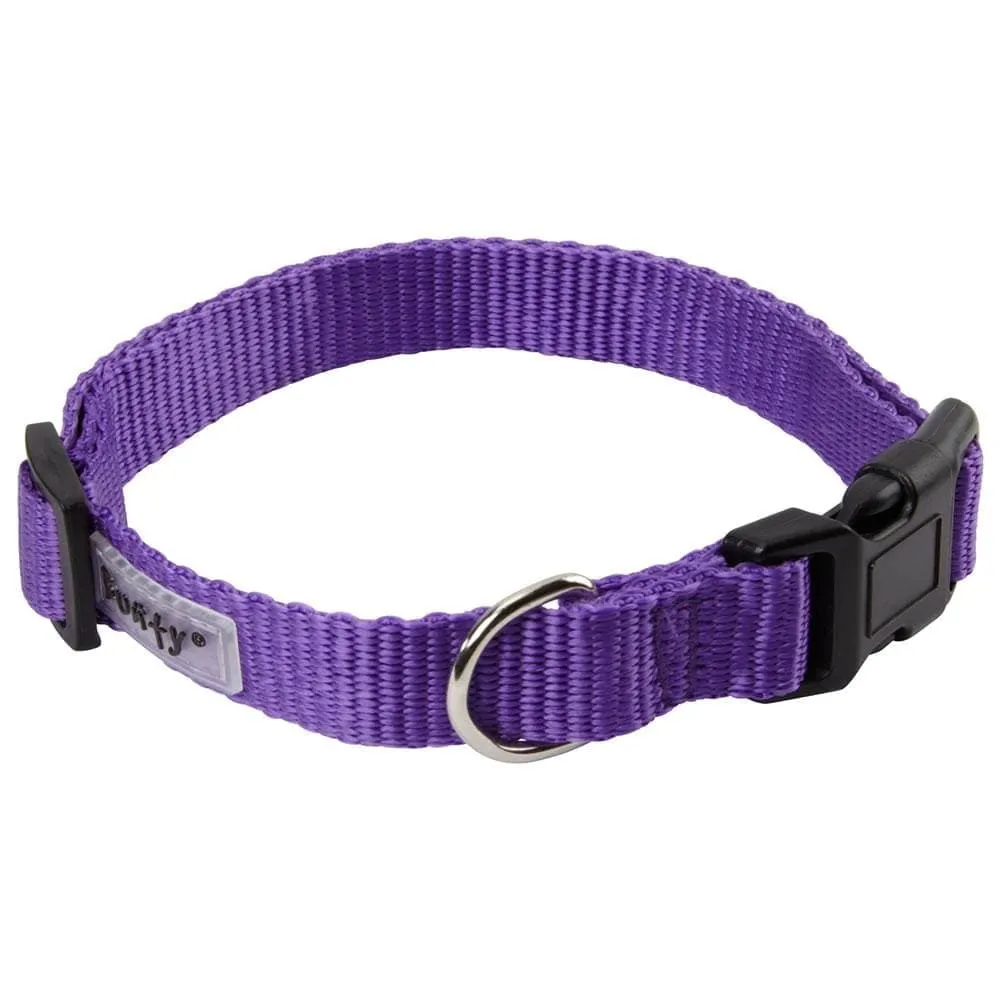 Dog Puppy Collar with Buckle & Clip for Lead, Adjustable Soft Fabric