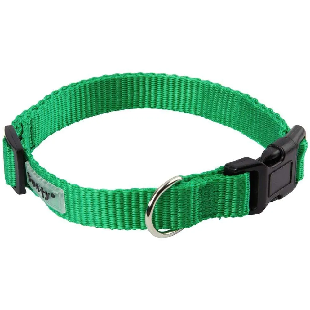 Dog Puppy Collar with Buckle & Clip for Lead, Adjustable Soft Fabric