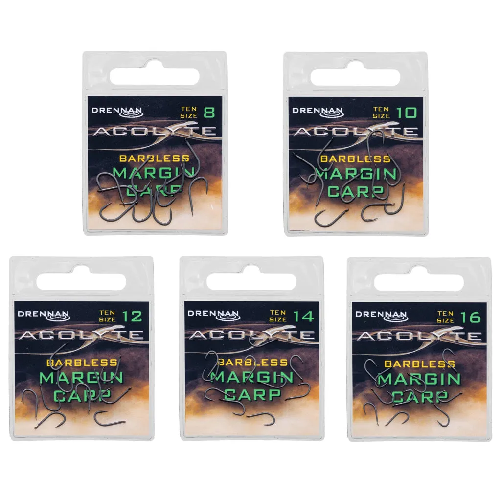 Drennan Acolyte Margin Carp Hooks - Barbless