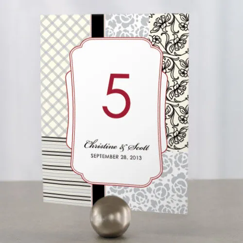 Eclectic Patterns Table Number Numbers 1-12 Classical Green