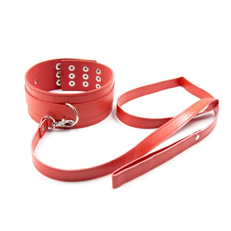 Faux Leather Collar and Loop Lead