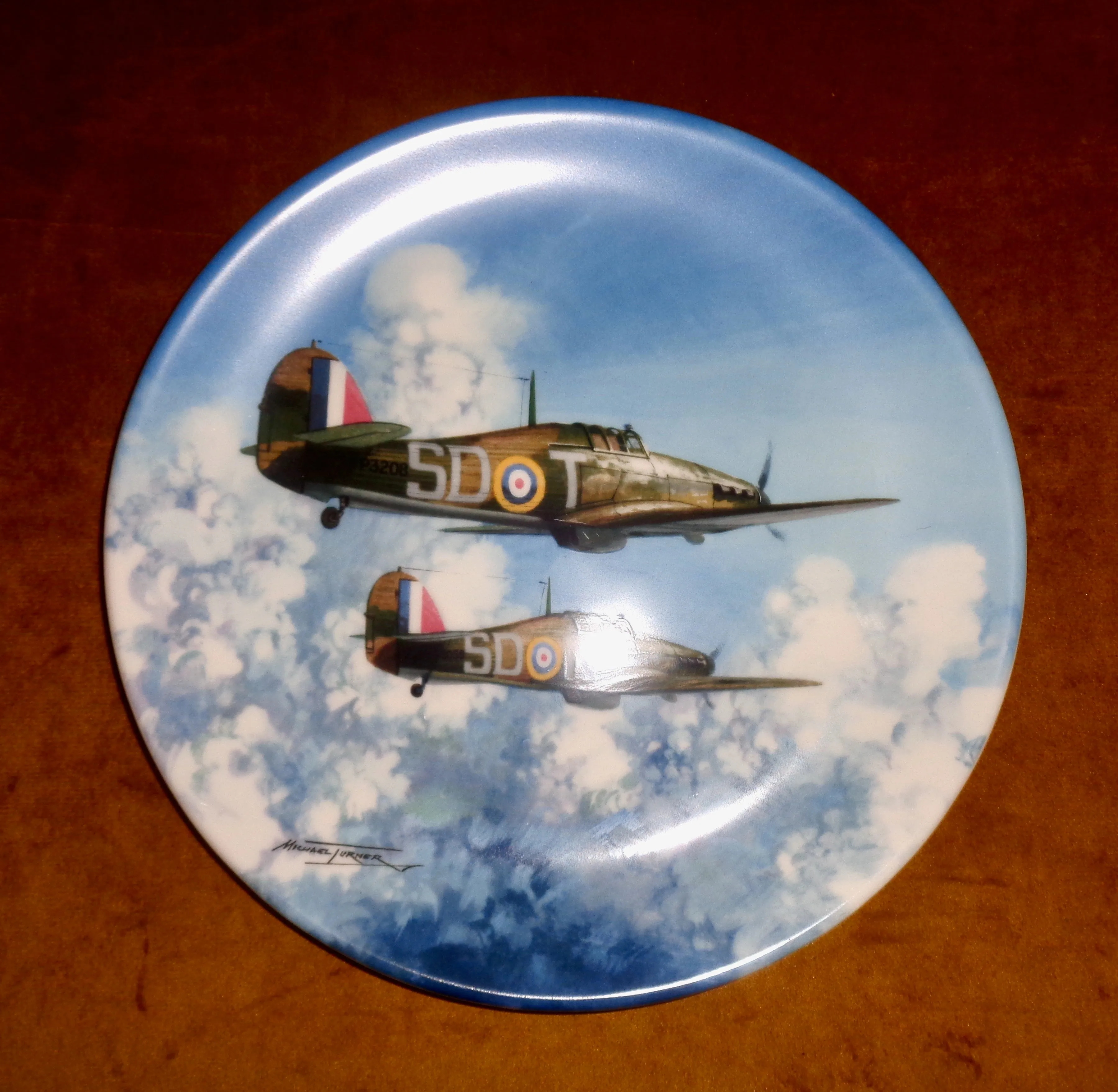 Flight Through The Clouds Coalport Battle Of Britain Commemorative Collector's Plate Number 3692C