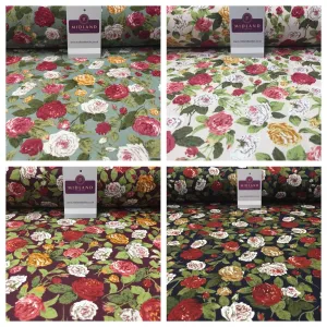 Floral Vintage Shabby Chic Printed 100% Cotton Fabric 58" Wide MA911 Mtex