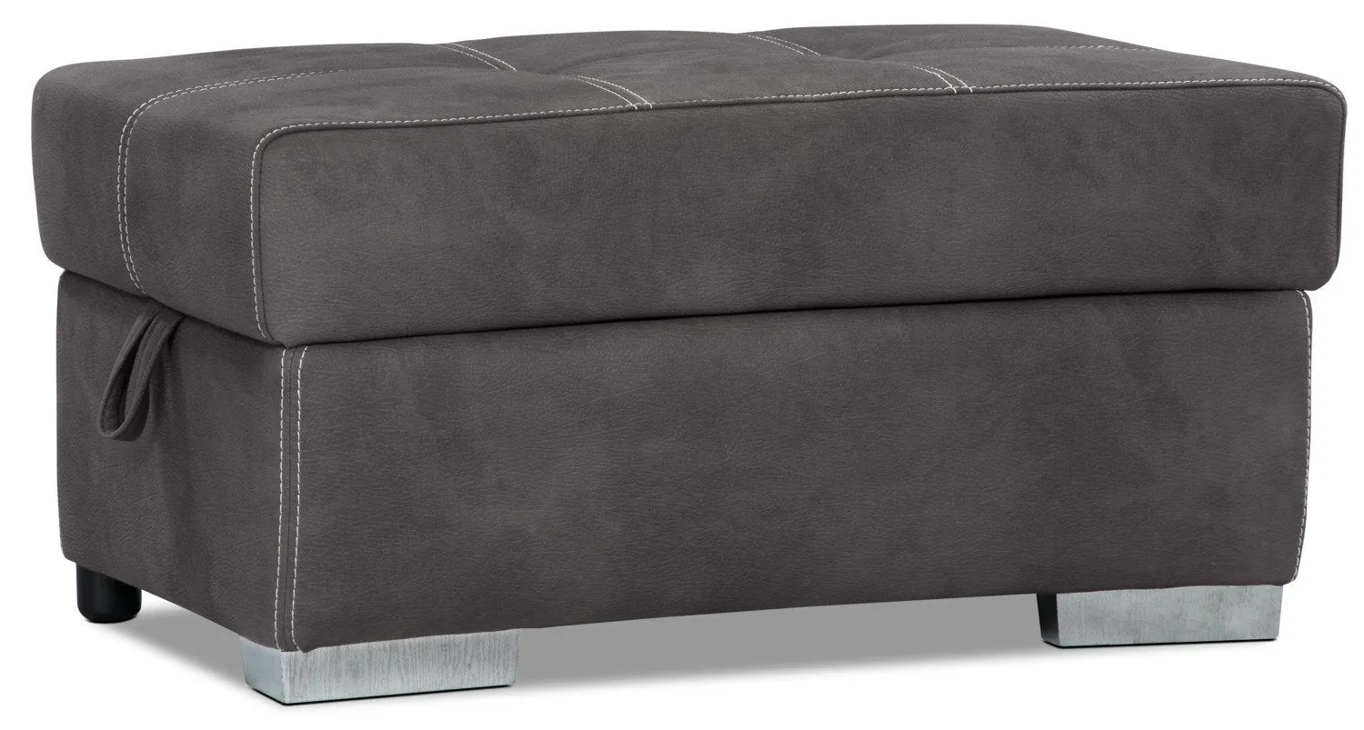 Foynes 3-Piece Faux Suede Right-Facing Sleeper Sectional - Cement