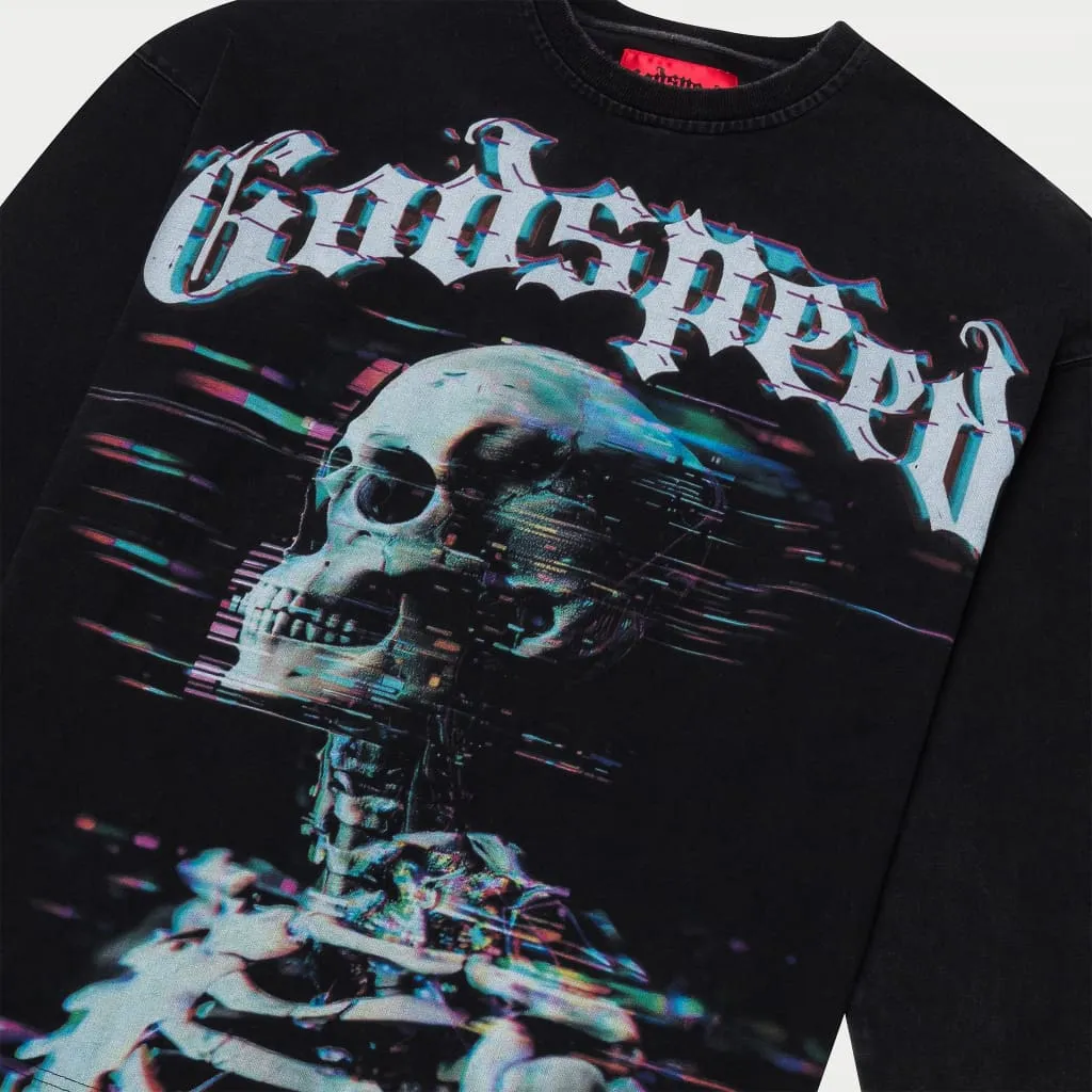 Glitchy Long Sleeve Shirt (Black Wash) - GSGLITCHYBLKWSH