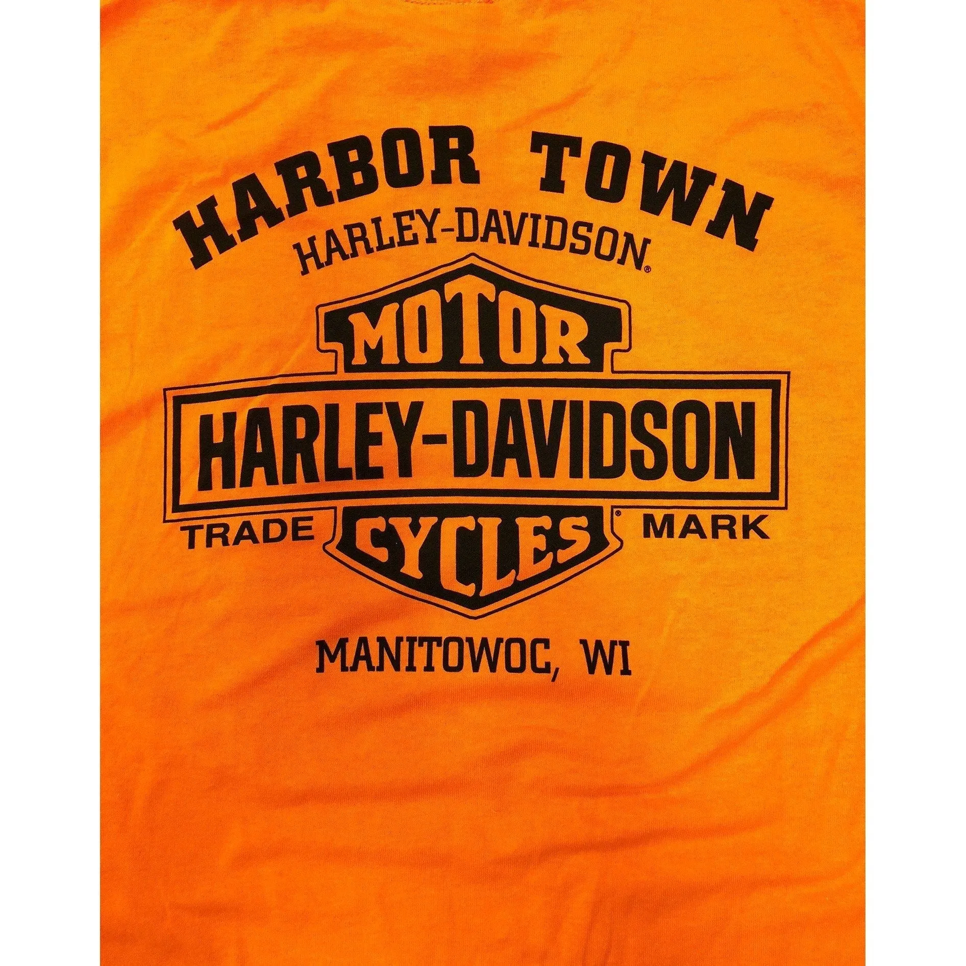 Harley-Davidson™ Mens Bar and Shield Long Sleeve, Safety Orange T-Shirt - 40290925