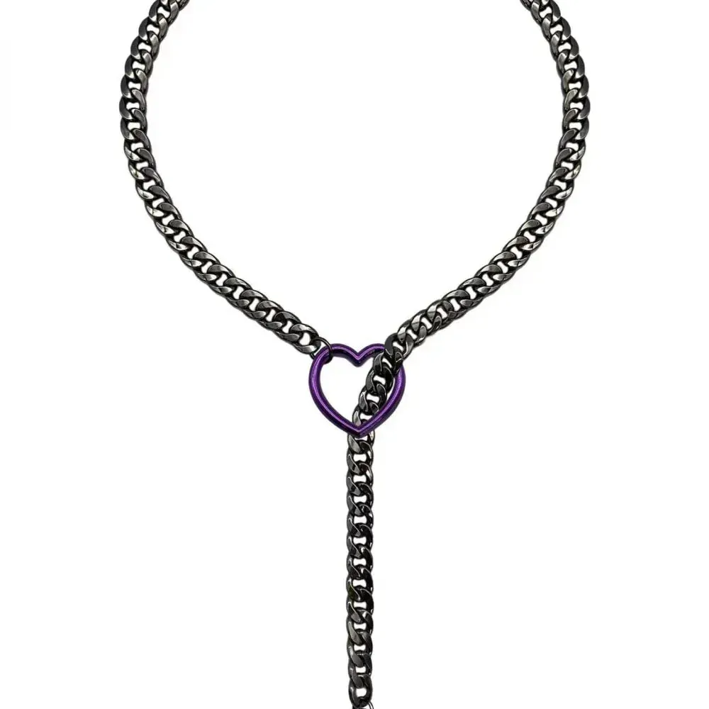 Heart O-Ring Collar & Leash Chain Set