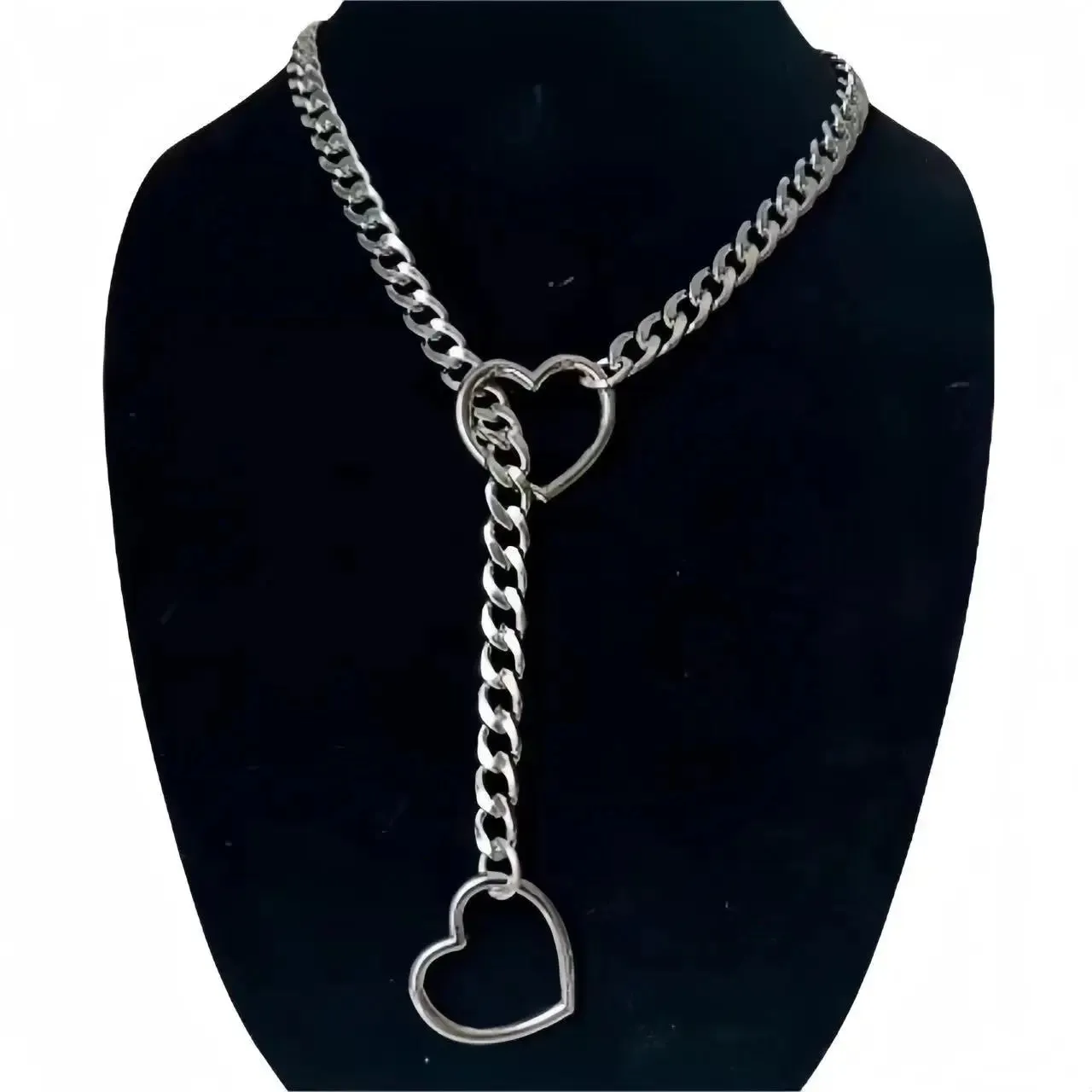 Heart O-Ring Collar & Leash Chain Set