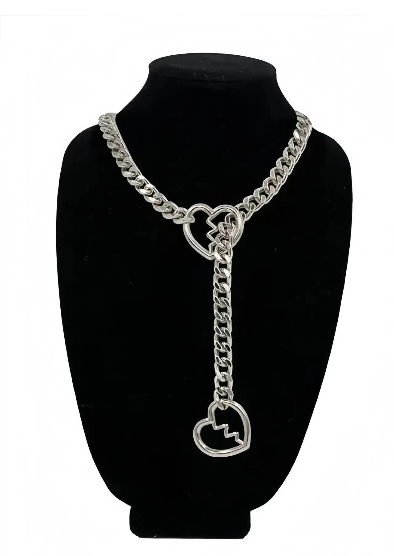 Heart O-Ring Collar & Leash Chain Set