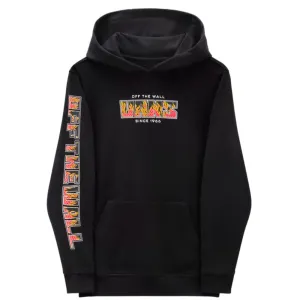 Kids Digi Flames Hoodie Black