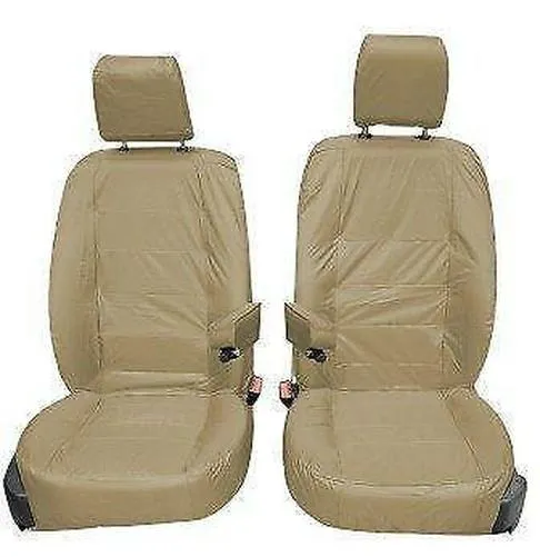 Land Rover Discovery 4 Front Pair Fully Tailored Waterproof Seat Covers Almond L319 MY-10-16