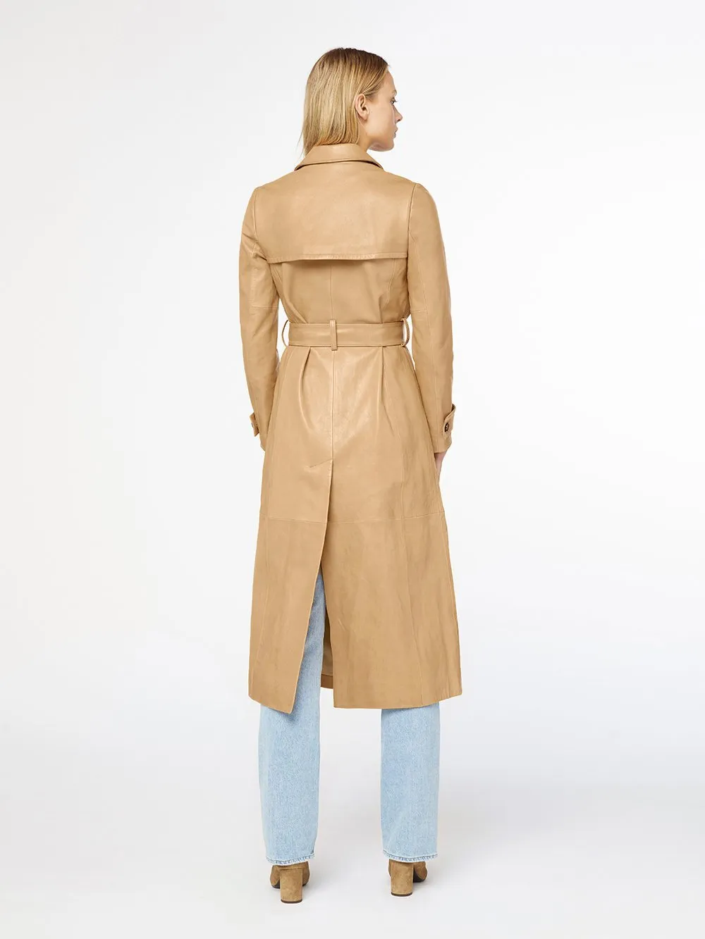 Leather Trench -- Caramel