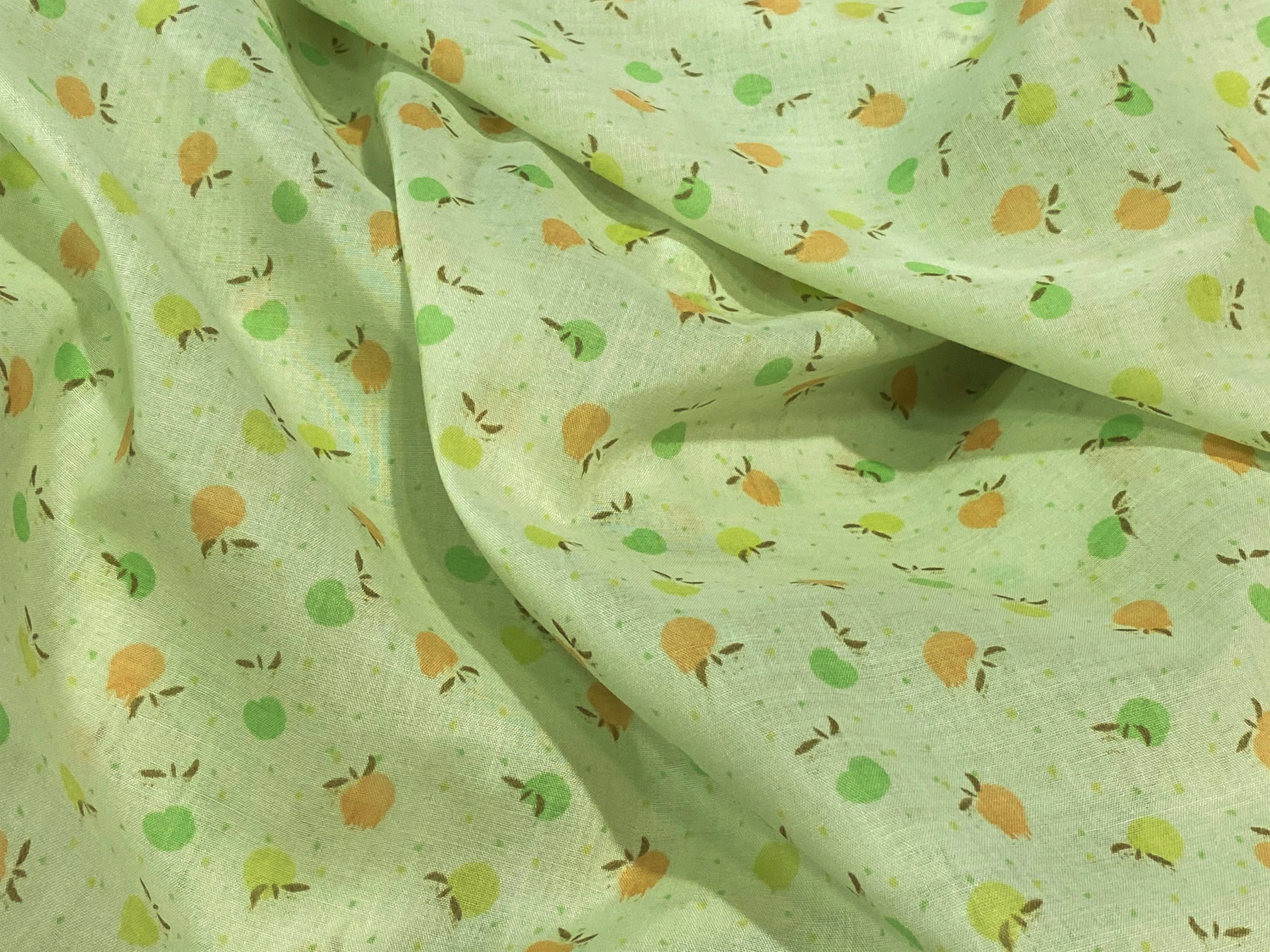 Lime Fruit Polycotton Print - 3.19 Metre Length LAST CHANCE TO BUY!