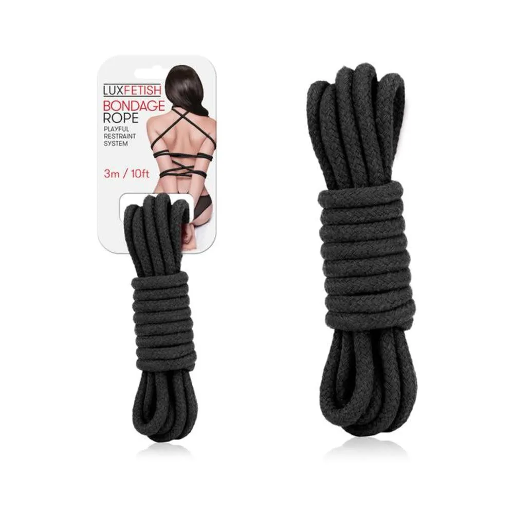 Lux Fetish Bondage Rope 16 Ft/5 M - Black