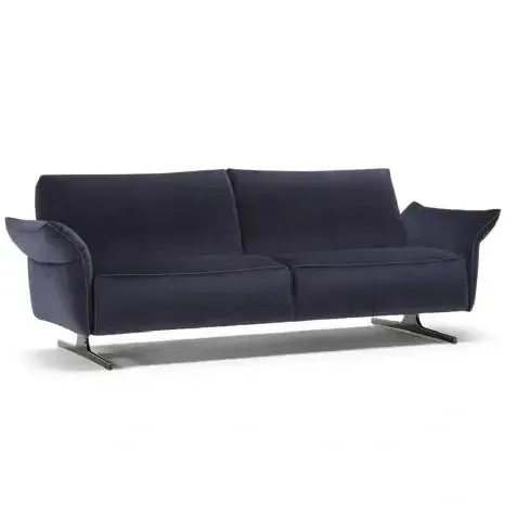 MILANO BLACK LEATHER LOVESEAT