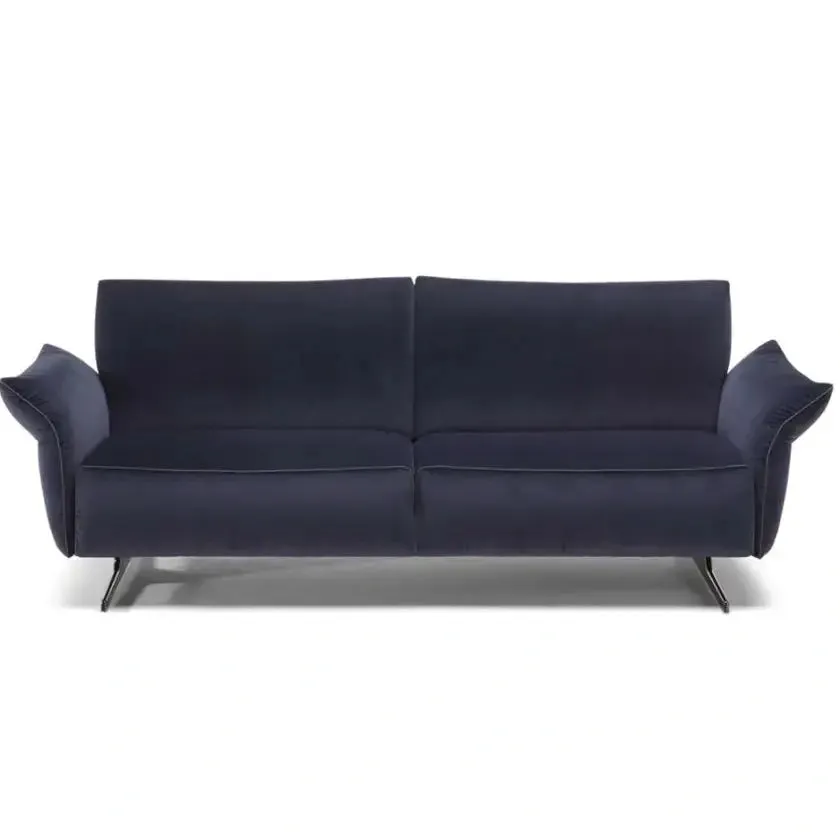 MILANO BLACK LEATHER LOVESEAT