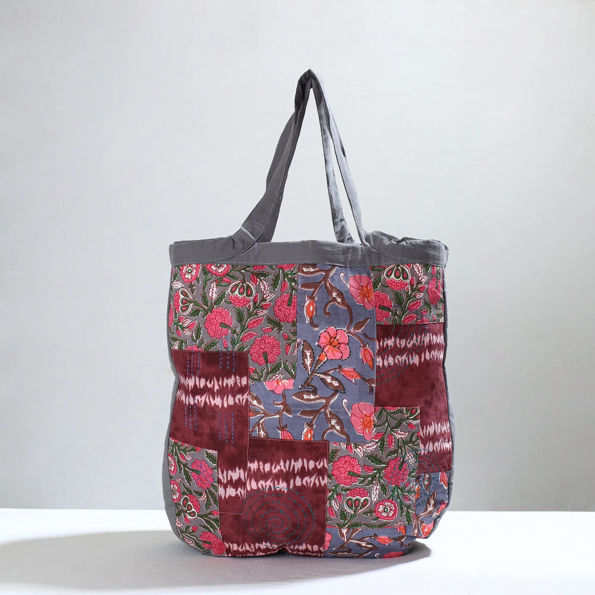 Multicolor - Jugaad patchwork Handmade Tote Bag 08