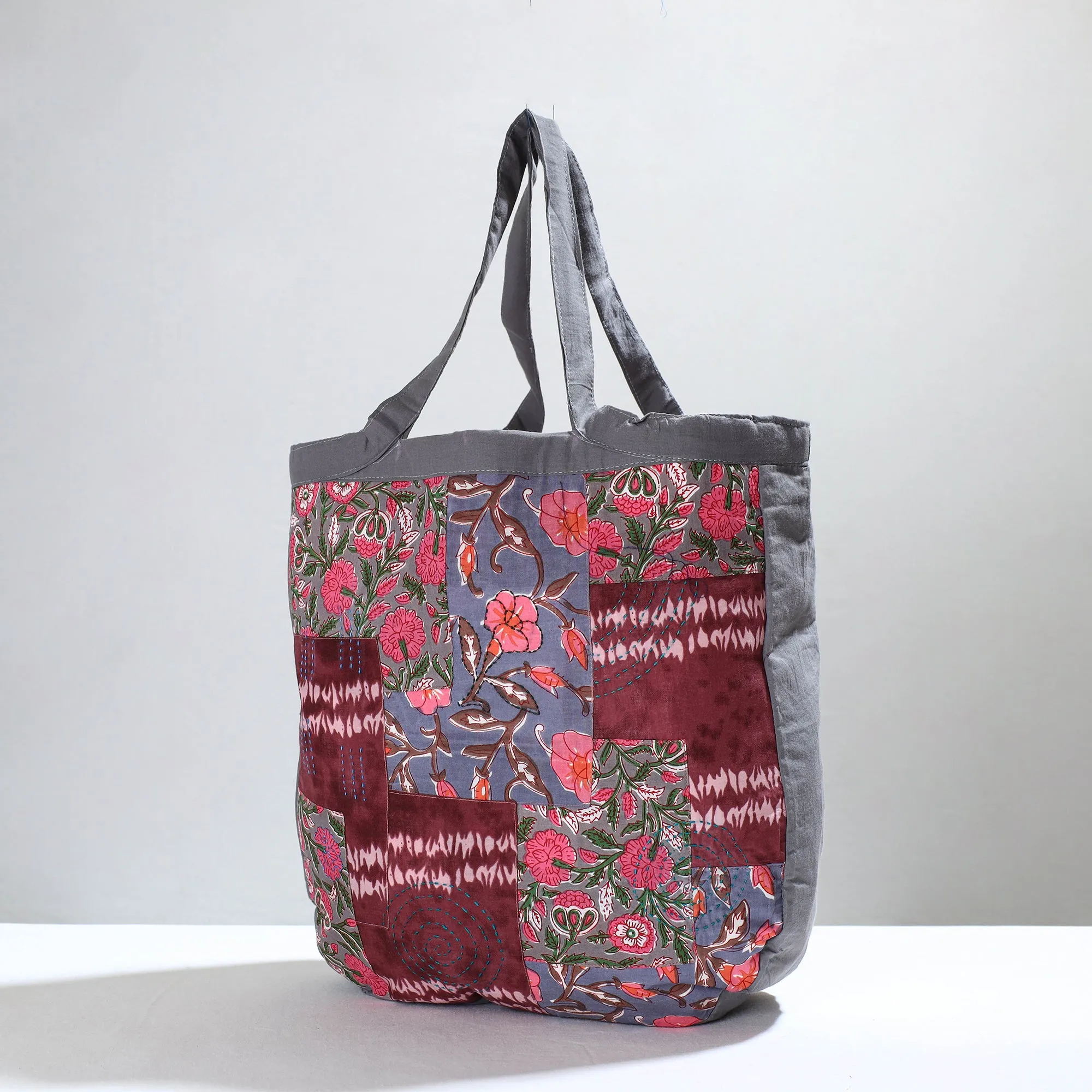 Multicolor - Jugaad patchwork Handmade Tote Bag 08