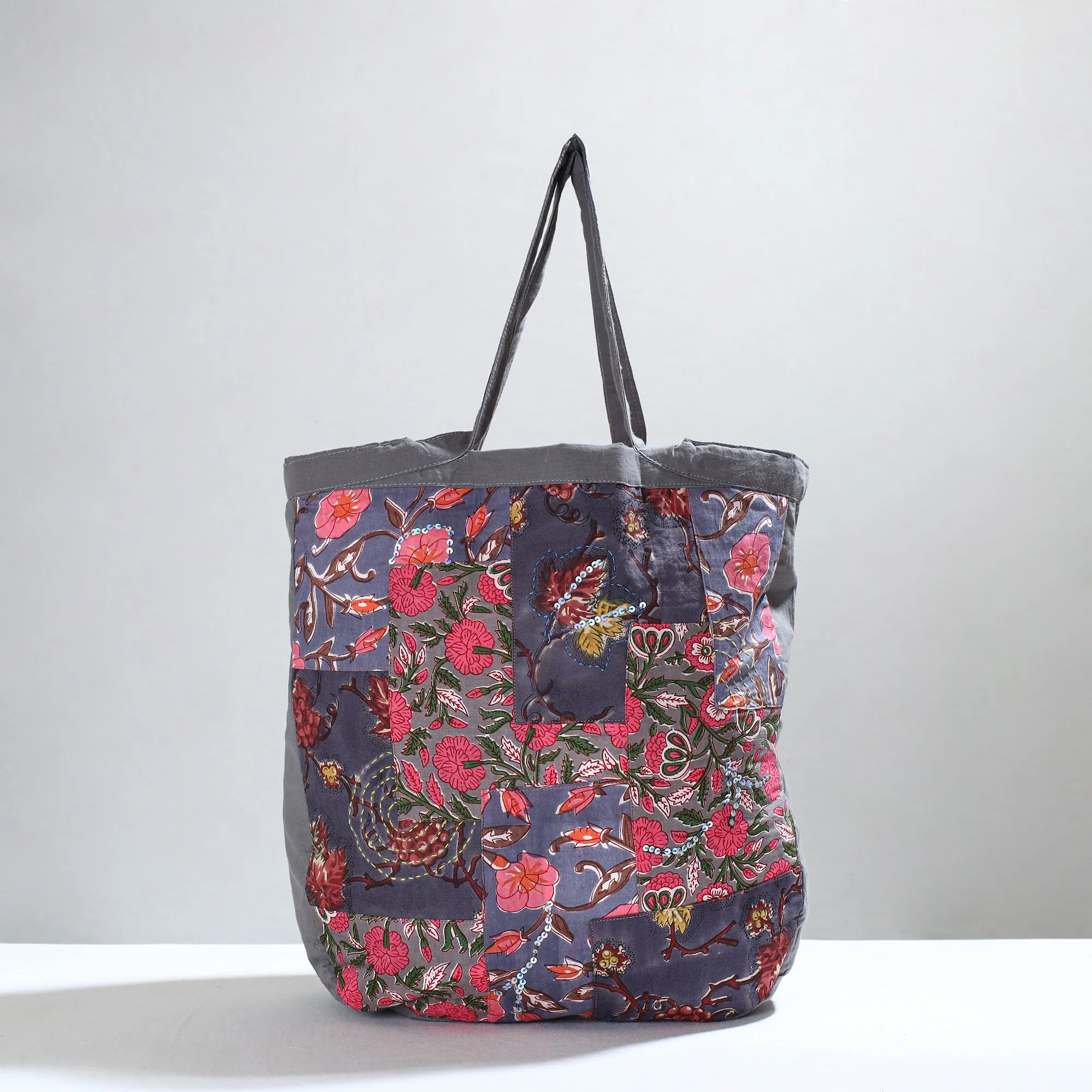 Multicolor - Jugaad patchwork Handmade Tote Bag 08