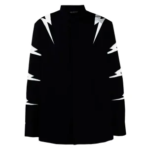 Neil Barrett Black Tigerbolt Popeline Shirt