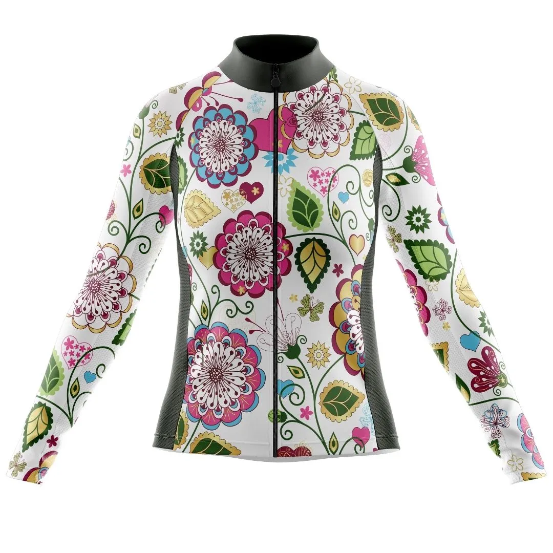 NEW! Floral Symphony | Women's Long Sleeve Cycling Jersey