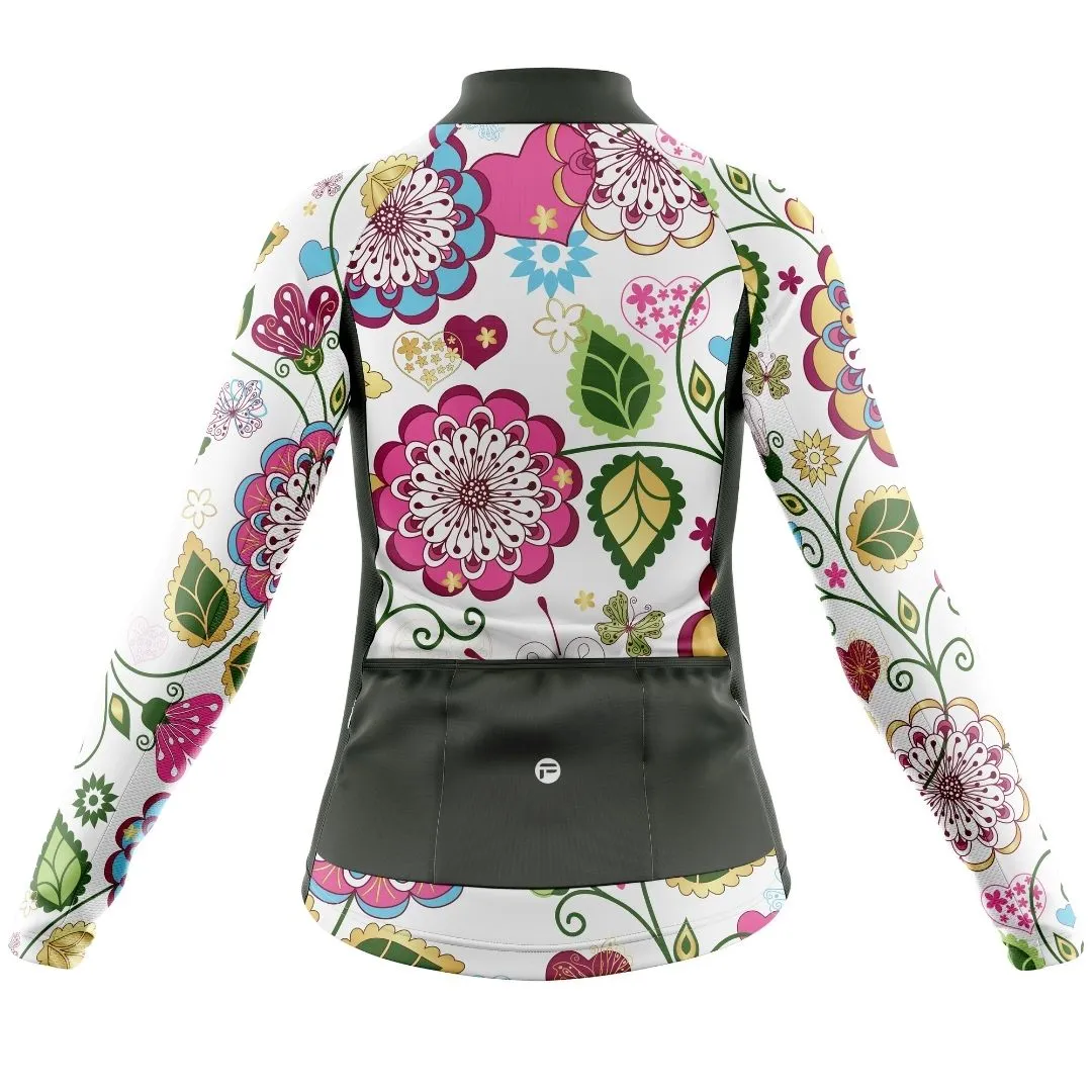 NEW! Floral Symphony | Women's Long Sleeve Cycling Jersey