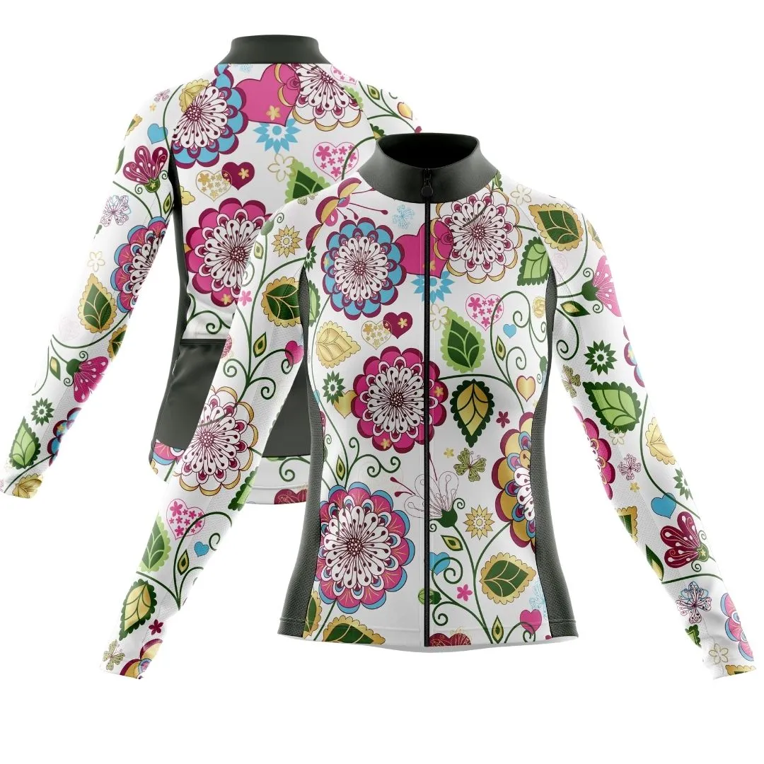 NEW! Floral Symphony | Women's Long Sleeve Cycling Jersey