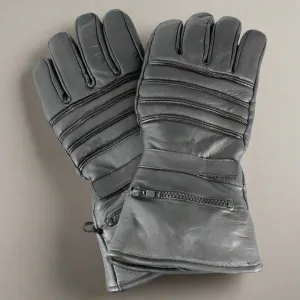 Open Road Men's Leather Motorcycle Gloves w/ Rain Cover