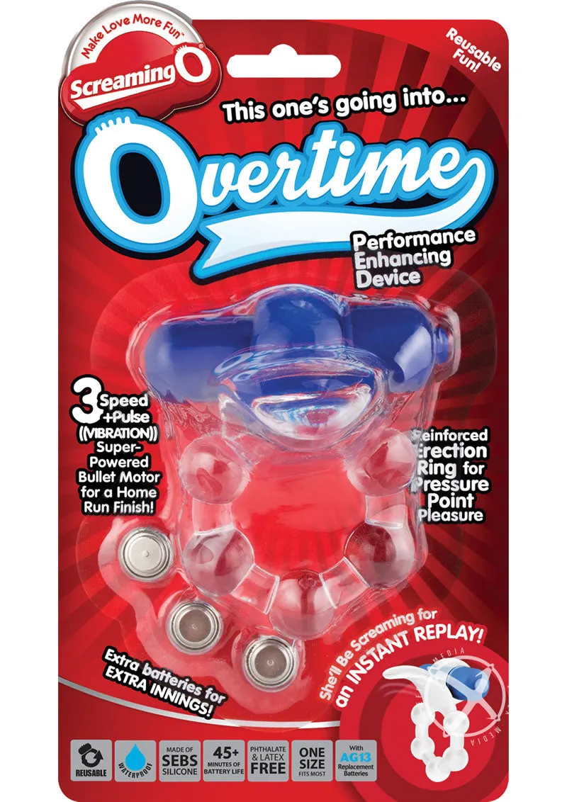 Overtime Silicone Vibrating Cock Ring Waterproof