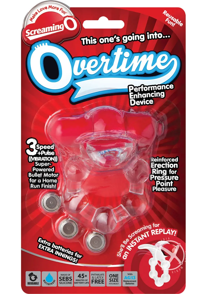 Overtime Silicone Vibrating Cock Ring Waterproof