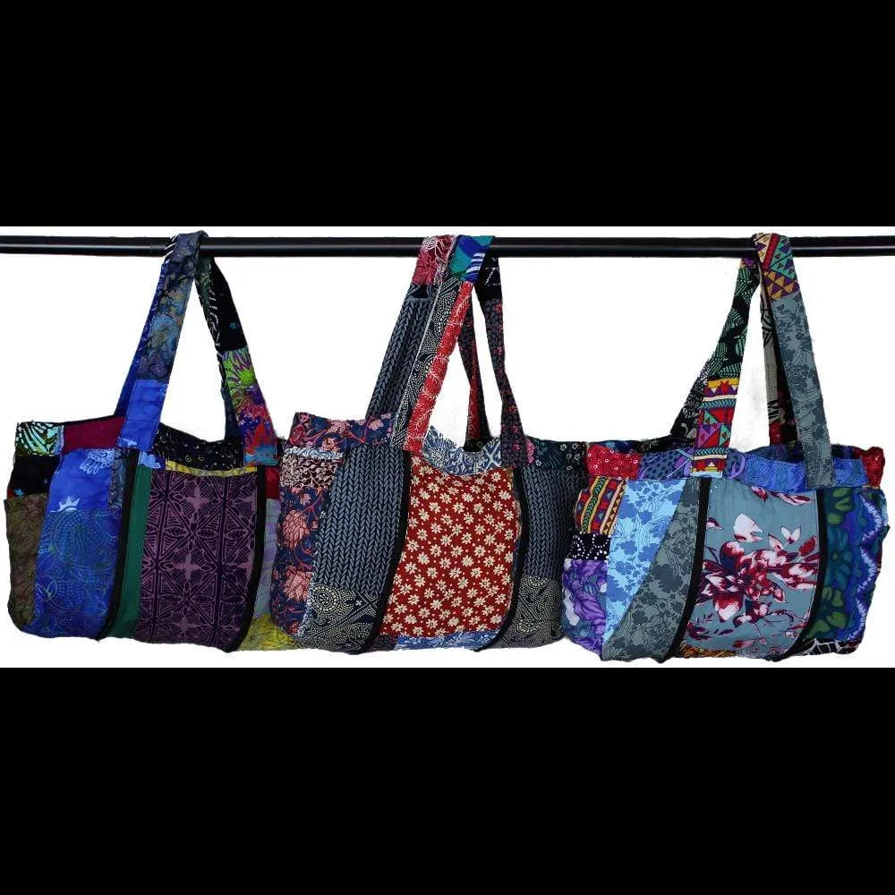 Patchwork Expandable Zipper Bag