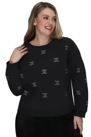 Plus-Size Bling Fleece Sweatshirt