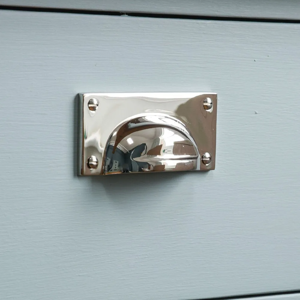 Polished Nickel Hooded Drawer Handle