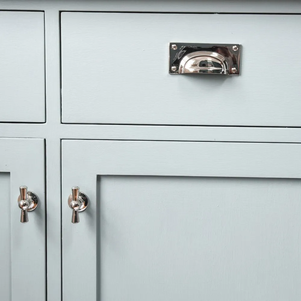 Polished Nickel Hooded Drawer Handle